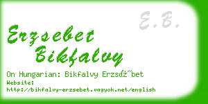 erzsebet bikfalvy business card